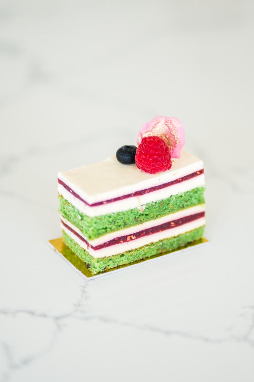 Raspberry Pistachio Joconde